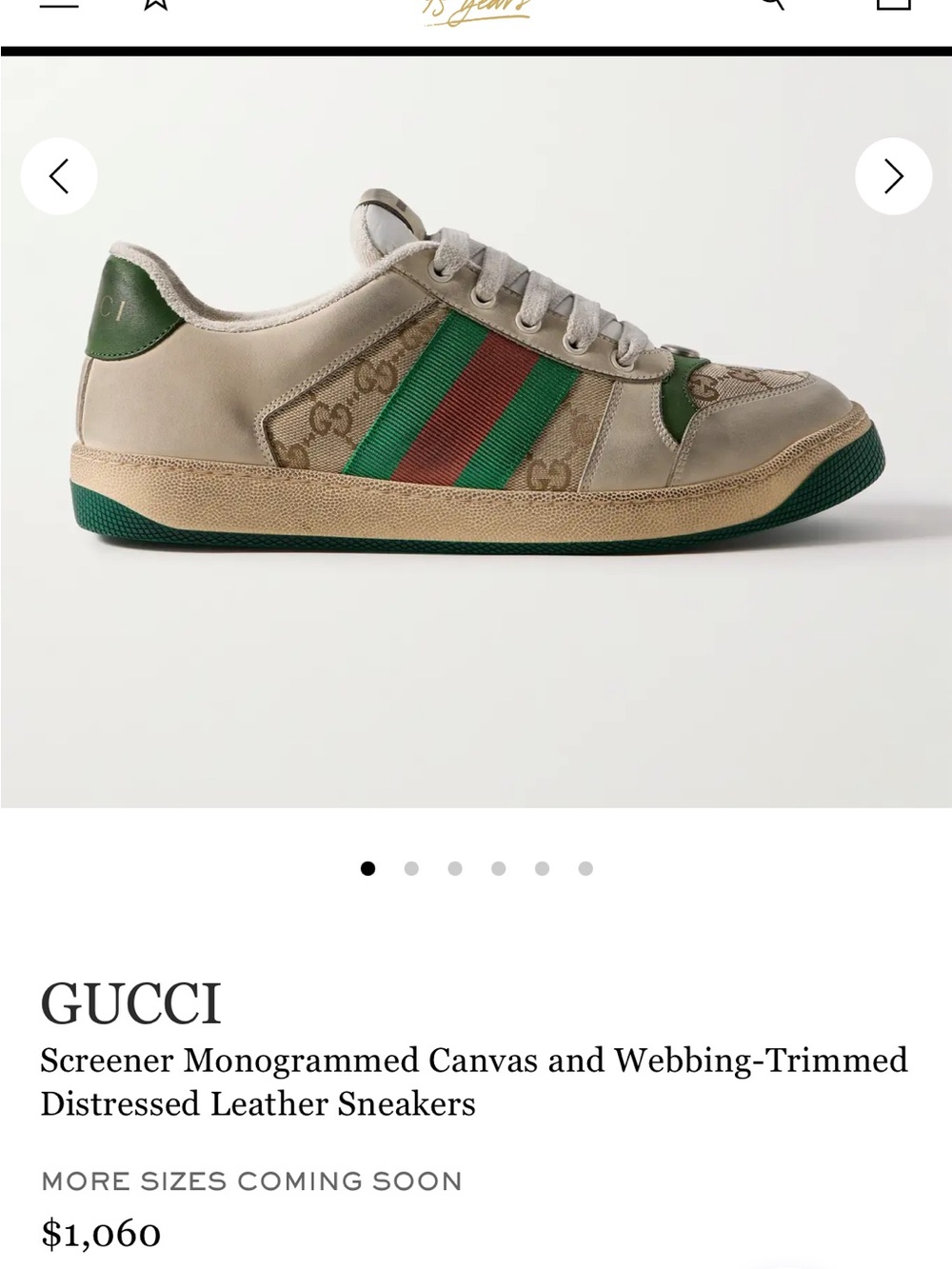 Gucci Beige Monogram Sneakers with Green and Red Web Stripe